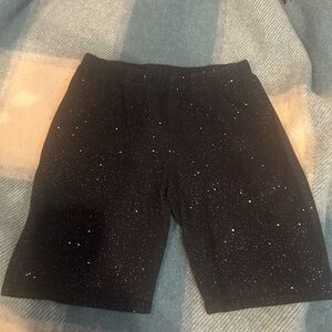 Black glittered Shorts